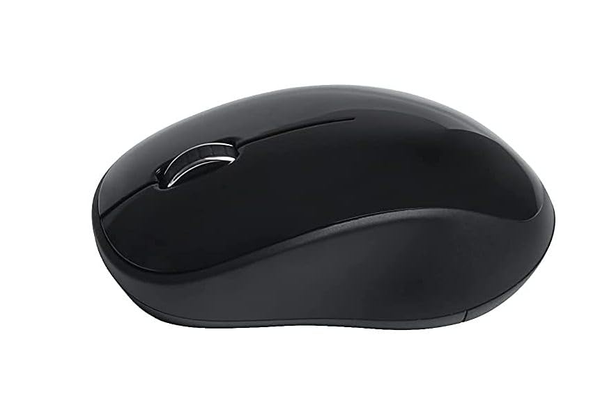 Image of Electro Wolf Cute Wireless Mouse 2.4GHz 1xAA Battery Intelligent Power Saving with dongle Backside Mouse (Cute - Black)