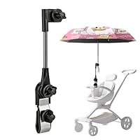 EUBSWA Verstellbarer Regenschirmhalter für Rollator & Rollstuhl Zubehör,Universeller Schirmhalter für Gehhilfe, Kinderwagen, Strandkorb,Praktisches Regenschirm-Zubehör mit Robuster Halterung