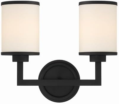 Crystorama Bryant 2 Light Black Forged Sconce
