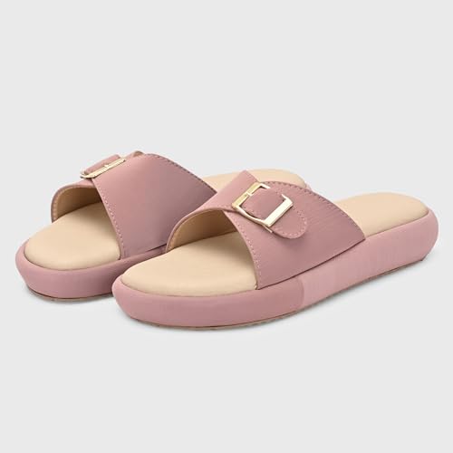 Image of Centrino Women's Sandals | Elegant Stylish Slip-On Chappals for Ladies |Lightweight & Breathable Slippers /Flip-Flops| Durable Outdoor Synthetic Casual Wear,Party and Formal Occasions(9322)