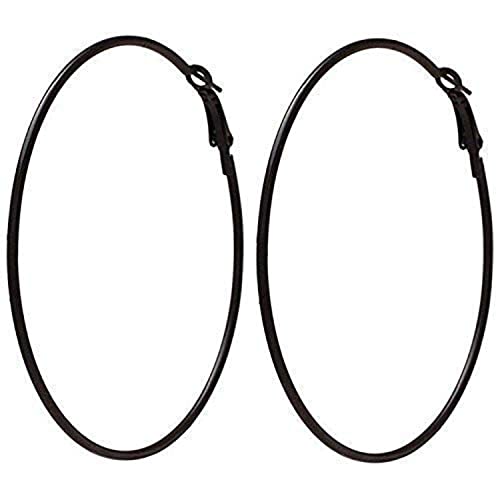 Image of I Jewels Stylish Classic Round Hoop Earring Lightweight Everyday Wear Earrings for Women