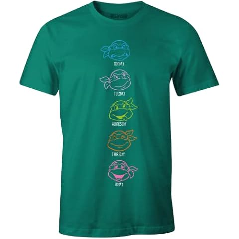Tortues Ninja Men's Green T-Shirt, Size S Cover