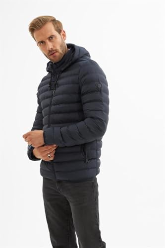 Danger Erkek Çıkarılabilir Kapüşonlu Basic Şişme Mont Lacivert-32DNGR-2XL - Görsel 2