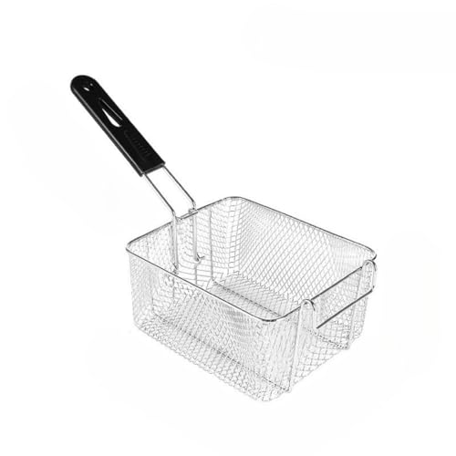 TAYOAフライバスケット、ステンレス製、家庭用、キッチン、業務用、取り外し可能なハンドル付き、油抜き、フライ鍋、水切りバスケット、フライドポテトや鶏肉など、フライふるい、油こし (【菱形穴】81揚げ網)