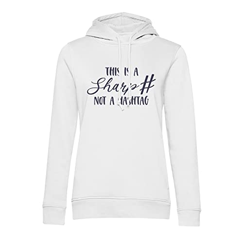Sweat à capuche Sharp Not a Hashtag pour musicien et passionné de musique