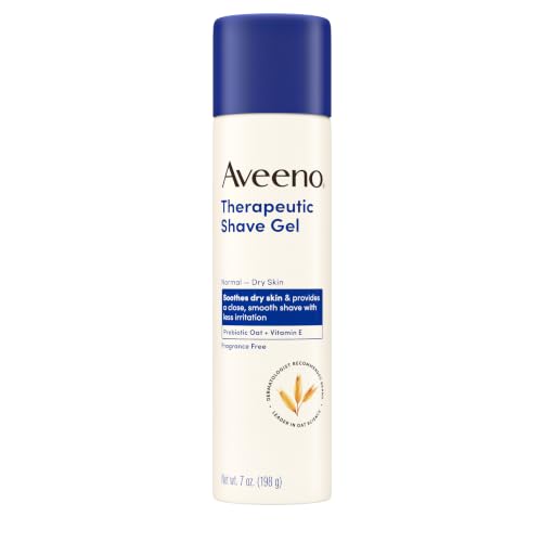 Aveeno Therapeutic Shave Gel for Women & Men, Sensitive Skin Shaving Cream with Prebiotic Oat &...