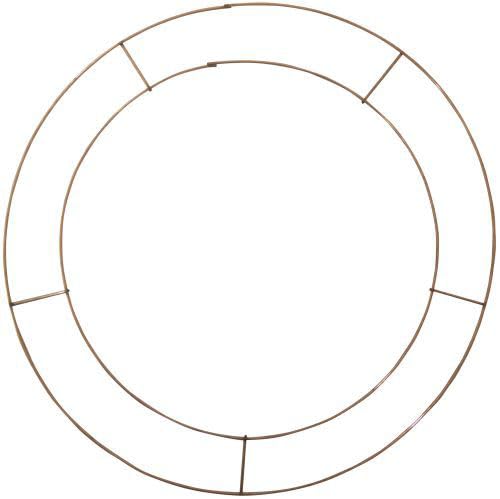 Copper Wreath Ring 20" Metal Wire Craft Frame for DIY Wreath Making Floristry Christmas Décor Flower Arrangements Door Wreath Base (20)