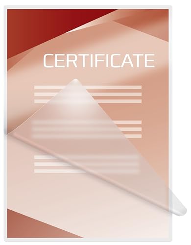 GBC Laminierfolien A4, Extra dünn, 2 x 37,5 mic, Robuste Laminiertaschen im 100er Pack, Glänzend, Transparent, Ideal für Büro & Schule, 3745103