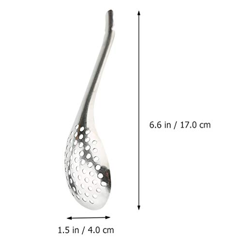 Miniatura 2 de Tomaibaby 2 Piezas Cuchara De Esferificación De Acero Inoxidable Cuchara De Barra Ranurada Molecular Caviar Colador Colador De Cóctel Filtro Utensilios De Cocina Utensilios
