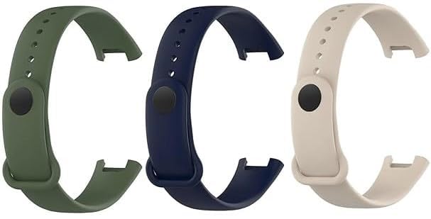 Barbet Soft Silicone Classic Combo Watch Band Strap for Redmi Smart Band Pro Smart Watch Only (NAVY BLUE- CREAM- GREEN) (B0CQMGWN2Q) Amazon Price History, Amazon Price Tracker