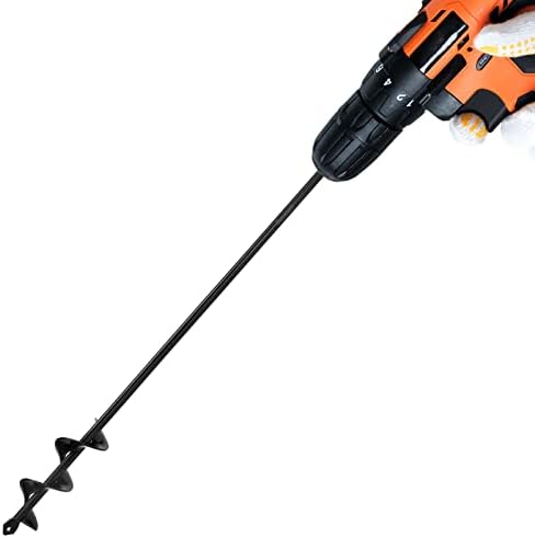 Auger Drill Bit for Planting Ruooson 1.6X17.5 in Garden AugerSpiral Drill, Easy Planter Rapid Planter Plant for 3/8" Hex Drive Drill <1Pcs>.