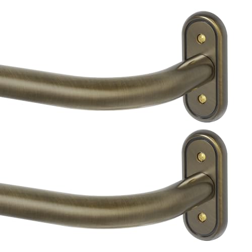 Wolistsa 2 Pack Curtain Rod 36-120 Inch, Antique Bronze Window Curtain Rods