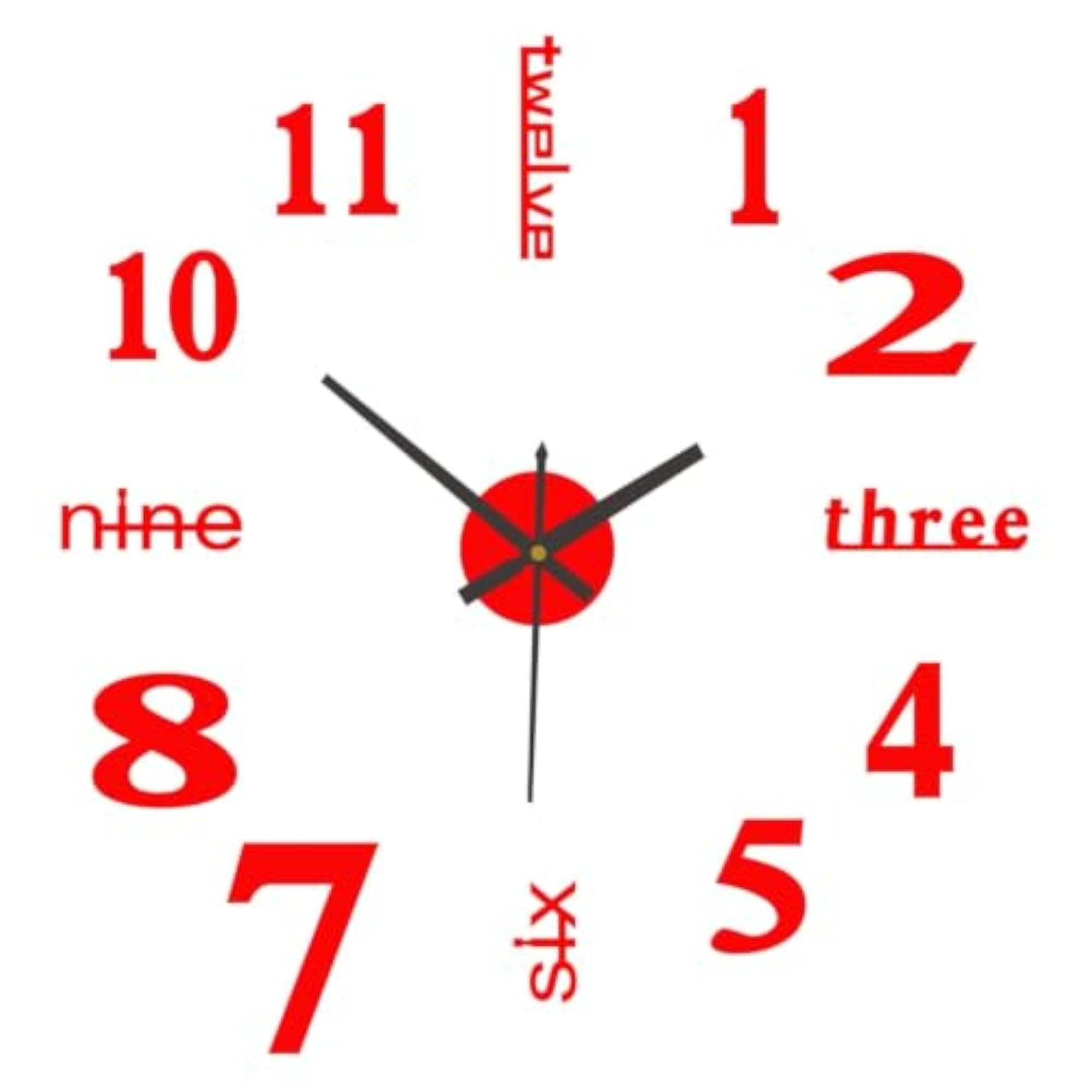 Glow in the Dark DIY Wall Clock Frameless Design