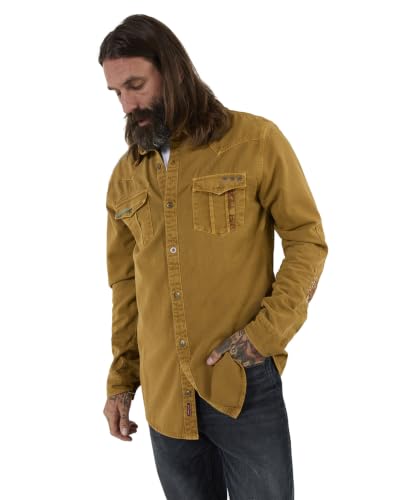 Image of Joe Browns Men's Customised Frontier Western Shirt, Tan, XL