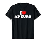 I Love AP Euro with heart funny retro design. Best for exam students, nerds, teachers and majors.