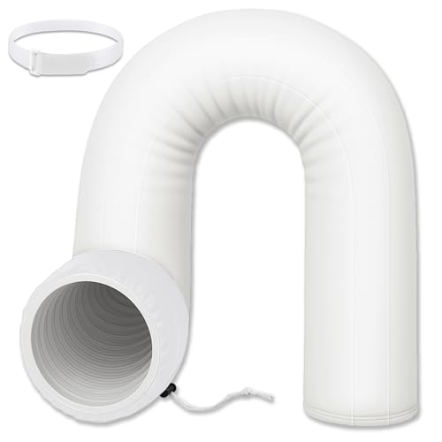 Image of Outus Portable Ac Hose Insulation Sleeve 60in Portable Air Conditioners Insulated Cover Wrap Fit for 5 inch& 5.9 inch Diameter Exhaust Easy Installation with Adjustable Strap (White)