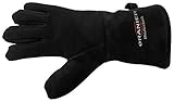 Oranietr Handschuh aus schwarzem Wildleder und mit weichem Innenfutter.