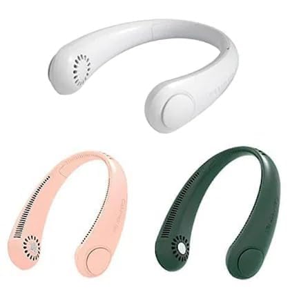 Image of USB Neck Hanging Fan Personal Hands-Free Fan Neckband Fan - Rechargeable 3 Speeds 360 Degree Headphone Design for Home, Sport, Camping, Beach, Travel, Office(Pack of 1, Multicolor)