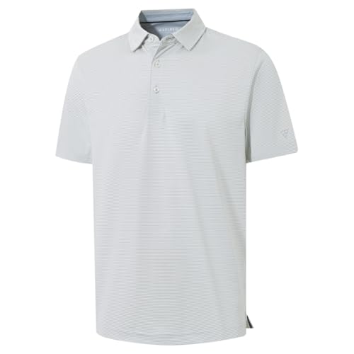 Camiseta polo para hombre de secado rápido con diseño jacquard en rayas, ideal para golf miniatura 1