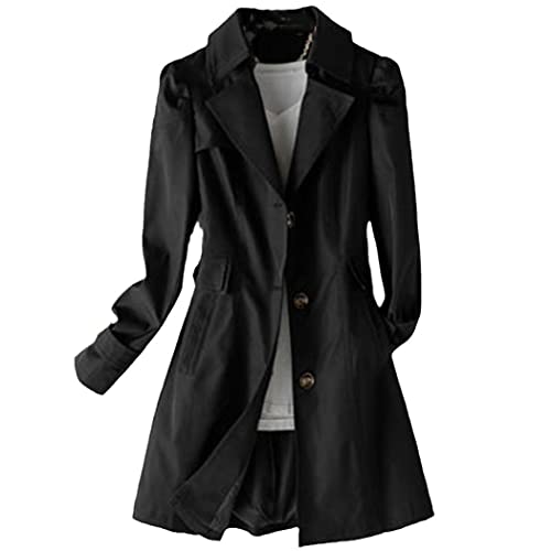 Trench long femme coupe-vent veste longue mi-saison automne fluide