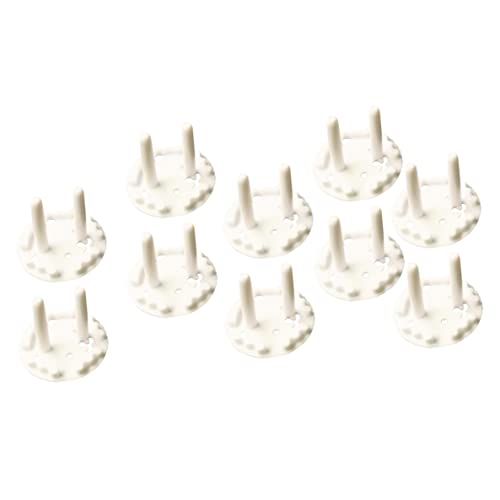 FEELMEET Bouchons de Sortie pour la Prestation d'enfants Baby Safety Outlet Covers 2 Pring Plug Socket Protective Cover Purts électriques pour Le Bureau à Domicile Blanc 10pcs