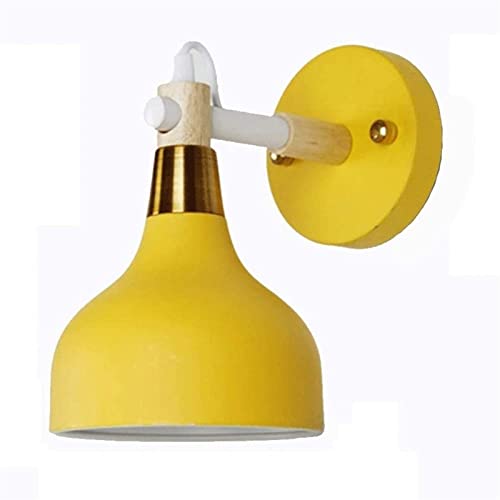 Lámpara de pared creativa moderna metal industrial color amarillo sala de estar