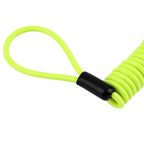 Miniatura 5 de Actecom Cable Enrollado Para Candado De Moto Recordatorio Para Candados De Moto Espiral Para Motos Cable Para Candado De Moto Amarillo