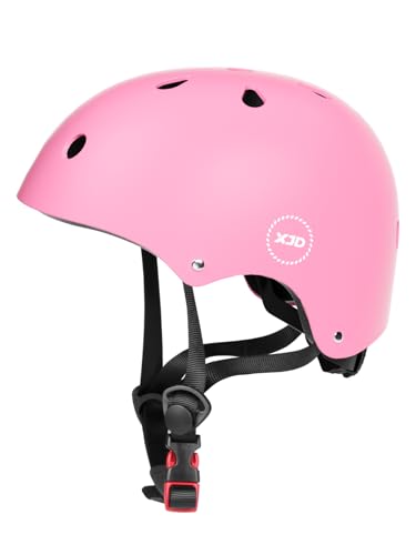 XJD Toddler Bike Helmet for Baby/Infant 1-5 Years Old, Adjustable Skateboard Helmet for Kids Boys Girls (Pink, X-Small:18.9"-19.7"/ 48-50cm)