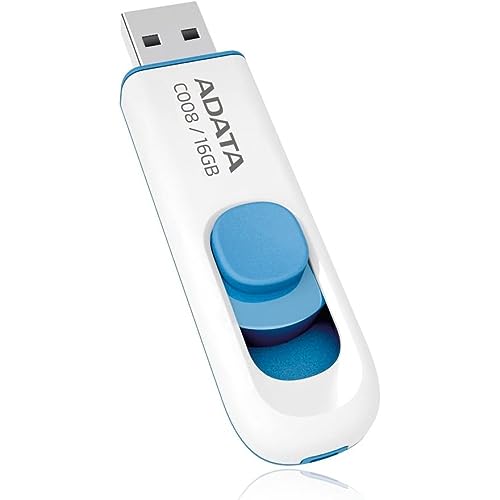 Adata AC008, Pendrive,16 GB USB 2.0, Biały/Niebieski