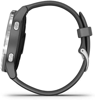 Garmin Vívoactive 4  waterproof GPS fitness smartwatch with training plans & animated exercises. Heart rate monitor, 20 sports apps, 8 days battery life, music player, silver/dark grey (Renewed)
