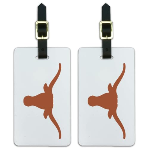 The University of Texas Primary Logo V2 Luggage ID Tags Suitcase, Set of 2