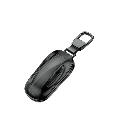 Llavero de cuero y funda de llave Tesla de aluminio para el día a día