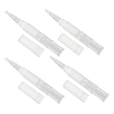 LOORGVEL 4 Stück Leerer Nagelhautöl Stift mit Pinselspitze Wiederverwendbarer Nagelöl Applikator...