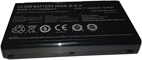 Bateria de substituição para laptop compatível P150HMBAT-8 X710S CLevo 6-87-X710S-4271 6-87-X710S-42