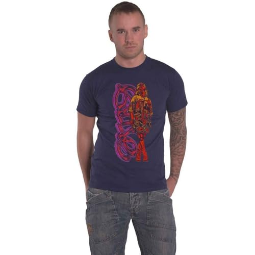 Image of Billie Eilish T Shirt Neon Logo & Billie Official Unisex Navy Blue M