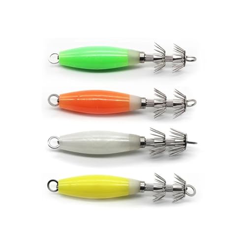Crochet calmar phosphorescent 14g pour éviter les décroches de seiches en mer