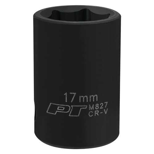 Image of Performance Tool M827 1 /2-Inch Drive 17mm 6pt Impact Socket for Efficient Bolt Tightening and Loosening in Automotive and Industrial Applications