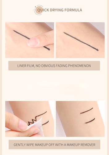 Delineador de ojos negro marcado para uso duradero miniatura 6