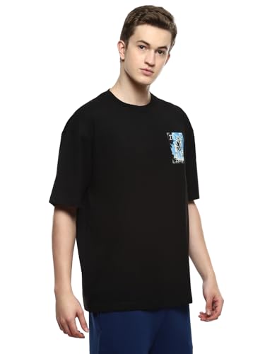 Image of hummel Wrap Men's Oversize Fit, Drop Shoulder Crew Neck Graphic Print Casual T-Shirt