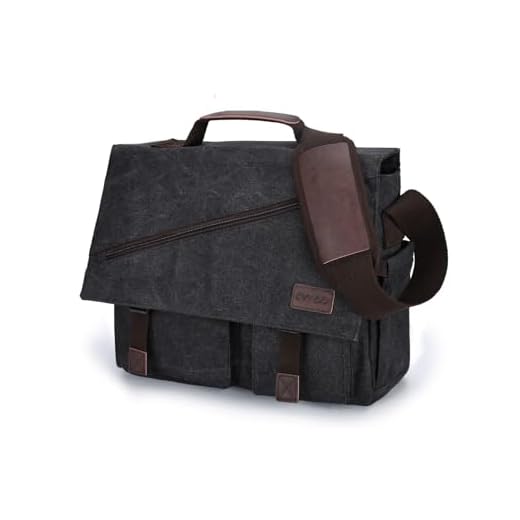 RAVUO Canvas Messenger Bag for Laptop