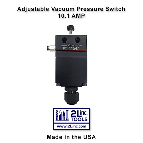 Adjustable Vacuum Pressure Switch, 10.1A, #11547, Vacuum 5-30 in Hg