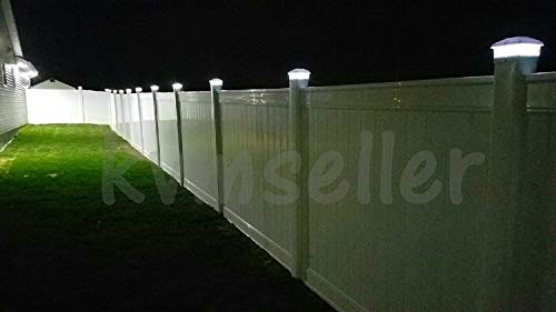 4 Pack Solar Powered Copper Outdoor Garden Deck Patio Fence Pathway Post Light For 4X4 Wood Posts #TOP2