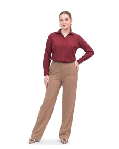 Image of ESTA Women Full Sleeve Stylish Western Official Formal Shirts Regular fit Shirts for Women