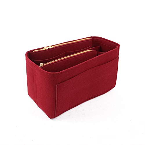 KYSA Bolsa de maquiagem, bolsa organizadora de feltro, bolsa de mão com zíper, bolsa de mão, multibo