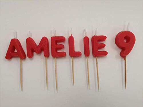 Bougies D Anniversaire Personnalisees Choisissez Le Prenom Le Numero Et La Couleur Des Bougies Amazon Fr Produits Handmade