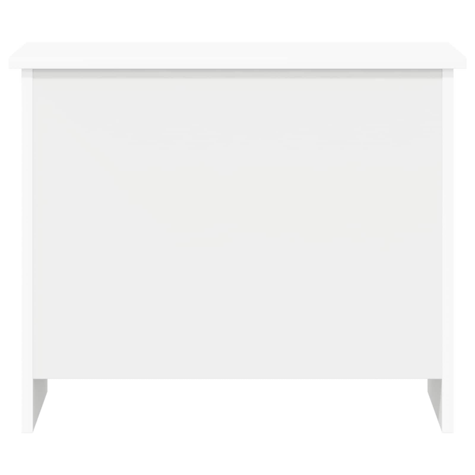 Fengshui Aufbewahrungstruhe Weiß 60 x 40 x 50 cm Holzwerkstoff | Großzügiger Stauraum für Kleidung, Bücher, Deko, einfache Montage, rechteckiges Design für Schlafzimmer und Flur