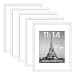 upsimples 11x14 Picture Frame Set of 5,Display Pictures 8x10 with Mat or 11x14 Without Mat,White Photo Frames for Wall Display