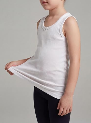 Image of Andrew Scott Girls Camis & Tanks | 100% Cotton Tank Top Layering Undershirts | Multi Pack Colors