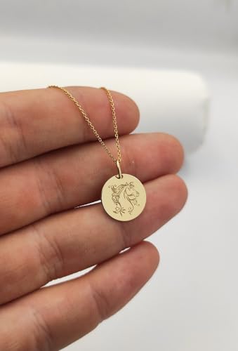 Collier argent 925 cheval plaqué or LKBEADS pendentif délicat - 3