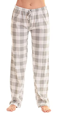 Image of Just Love Women's Buffalo Plaid Pajama Pants, 100% Cotton Jersey Knit Sleep and Lounge PJ Bottoms